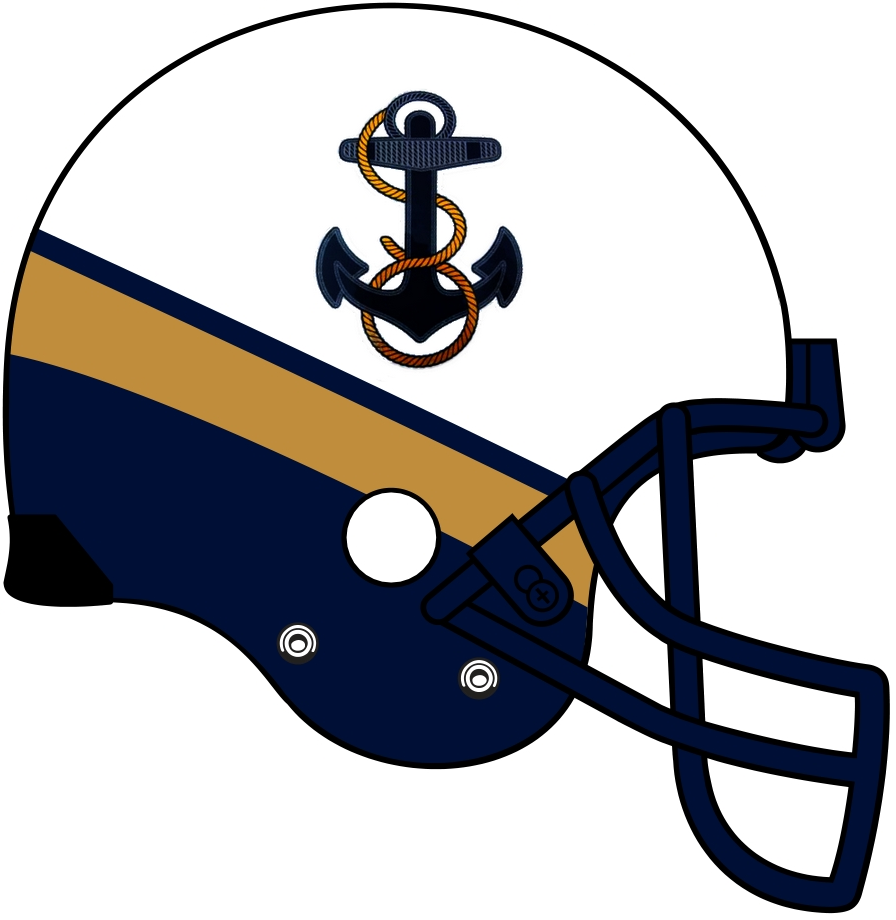 Navy Midshipmen 2012-Pres Helmet iron on paper